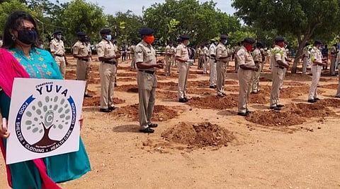 வெள்ளலூர் அதிவிரைவுப்படை மைதானத்தில் 20 ஆயிரம் மரக்கன்றுகள்: கோவையில் பசுமையை அதிகரிக்க முயற்சி