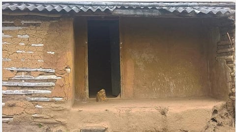 புற்று வந்ததால் காலி செய்யப்பட்ட வீடு.