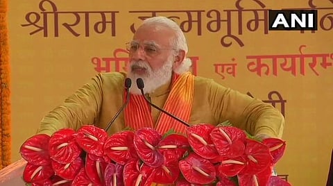 இந்திய கலாசாரத்தின் அடையாளம் ராமர் கோயில்: அடிக்கல் நாட்டு விழாவில் பிரதமர் மோடி பெருமிதம்; முழு உரை