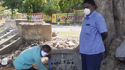 ஸ்ரீவைகுண்டம் அருகே பழங்கால நடுகல் கண்டுபிடிப்பு