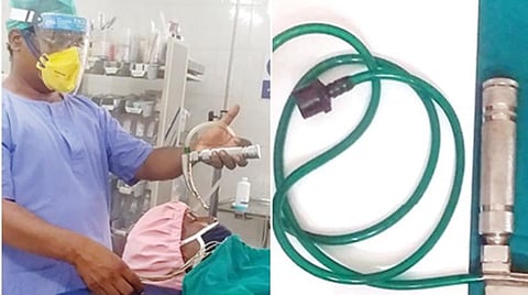 கரோனா தொற்றாளருக்கு அச்சமின்றி சிகிச்சை அளிக்க உதவும் குரல்வளை காட்டி கருவி: புதுக்கோட்டை அரசு மருத்துவர் வடிவமைப்பு