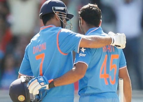 ரோஹித் சர்மா, தோனி : கோப்புப்படம்