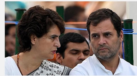 காங்கிரஸ் எம்.பி. ராகுல் காந்தி, பொதுச்செயலாளர் பிரியங்கா காந்தி : கோப்புப்படம்