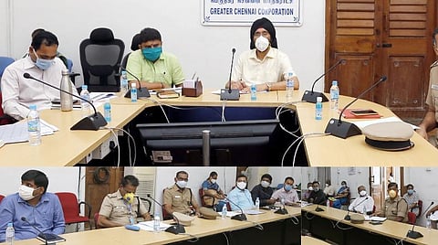 நகராட்சி நிர்வாகம் மற்றும் குடிநீர் வழங்கல் துறை அரசு கூடுதல் தலைமைச் செயலாளர் ஹர்மந்தர் சிங் தலைமையில் நடைபெற்ற ஆய்வுக் கூட்டம்.