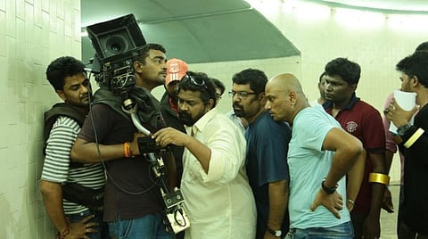 பிசாசு ஷூட்டிங் ஸ்பாட்டில் மிஷ்கின் | கோப்புப் படம்.