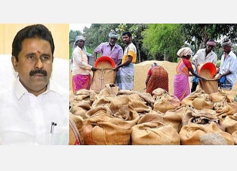 தமிழக வரலாற்றிலேயே இல்லாத அளவுக்கு 32.41 லட்சம் மெட்ரிக் டன் நெல் கொள்முதல்: அமைச்சர் காமராஜ் தகவல்