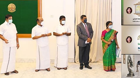 பூம்புகார் மெய்நிகர் தோற்ற விற்பனை நிலையம் மற்றும் மெய்தோற்ற கைப்பேசி செயலியை முதல்வர் பழனிசாமி தொடங்கி வைத்தார்.