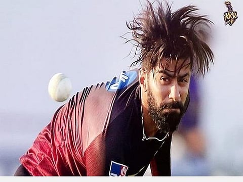 கொல்கத்தா நைட் ரைடர்ஸ் அணி வீரர் அலி கான் : படம் உதவி | ட்விட்டர்.