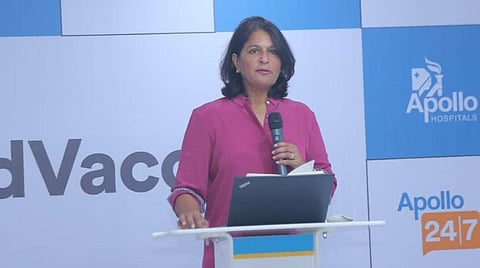 அப்போலோ குழும மருத்துவமனைகளின் நிர்வாக துணைத் தலைவர் ஷோபனா காமினேனி.