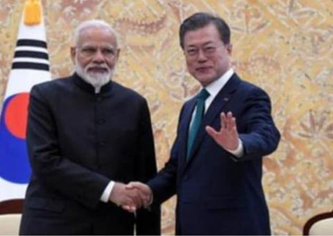 பிரதமர் நரேந்திர மோடி- மூன் ஜே-இன்: கோப்புப் படம்