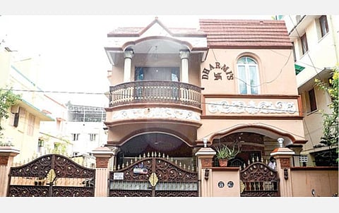 சென்னை, தி.நகர் மூசா தெருவில் தங்க நகைகள் மற்றும் வெள்ளிக் கட்டிகள் கொள்ளையடிக்கப்பட்ட வீடு.படம்: பு.க.பிரவீன்