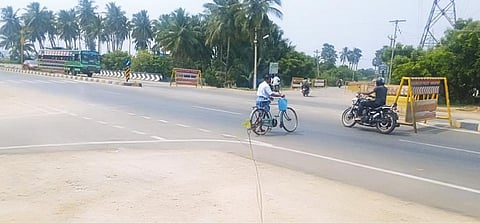 மதுரை வட்டச் சாலையில் வண்டியூர் விலக்கில் உள்ள நான்கு சந்திப்புகள்.