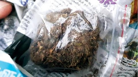 காட்டுமன்னார்கோவிலில் விற்பனை செய்யப்படும் கஞ்சா பொட்டலம்.