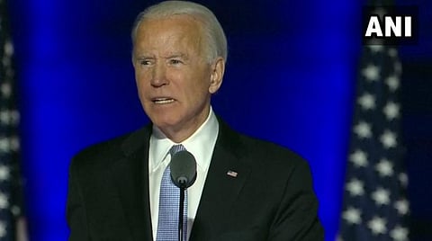 ஜோ பைடன் நேற்று மக்களுக்கு உரையாற்றிய காட்சி: படம் | ஏஎன்ஐ.