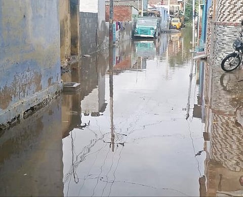 பாளையங்கோட்டை மனகாவலம்பிள்ளை நகரில் திருவள்ளுவர் தெரு, ஆசாத் தெரு, திருமலை தெரு, வஉசி தெரு பகுதிகளில் உள்ள நூற்றுக்கணக்கான குடியிருப்புகளை வெள்ளம் சூழ்ந்தது. (அடுத்த படம்) அப்பகுதி மக்கள் பாளையங்கோட்டை- திருச்செந்தூர் சாலையில் மறியலில் ஈடுபட்டனர்.