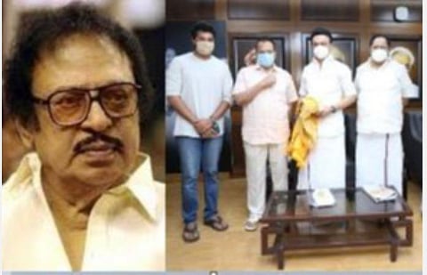 மறைந்த நடிகர் எஸ்.எஸ்.ஆரின் மகன் ஸ்டாலின் முன்னிலையில் திமுகவில் இணைந்தார்