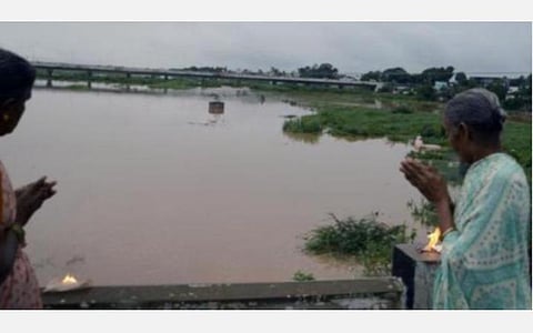 3 ஆண்டுகளுக்கு பிறகு வேலூர் பாலாற்றில் வெள்ளம்