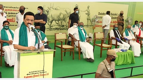 போராடும் விவசாயிகள் போராட்டம் வெற்றி பெறும்வரை எங்கள் போராட்டம் ஓயாது: ஸ்டாலின் பேச்சு