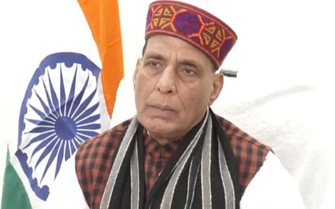 இமாச்சலப் பிரதேசத்தில் பாஜக ஆட்சியின் மூன்றாம் ஆண்டு நிறைவு விழாவில் பேசிய பாதுகாப்புத்துறை அமைச்சர் ராஜ்நாத் சிங்.