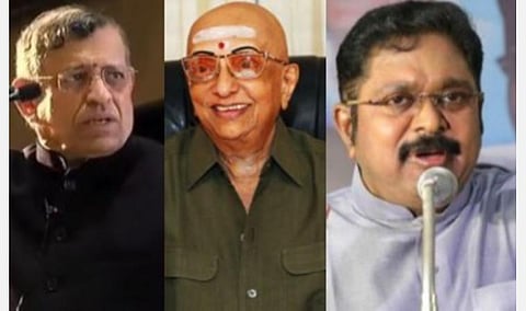 கங்கை நீர் எது?, சாக்கடை எது?- மக்கள் முடிவு செய்வார்கள்; ’சோ’ வின் நற்பெயருக்கு களங்கம் ஏற்படுத்துகிறார் குருமூர்த்தி: டி.டி.வி தினகரன் விமர்சனம்