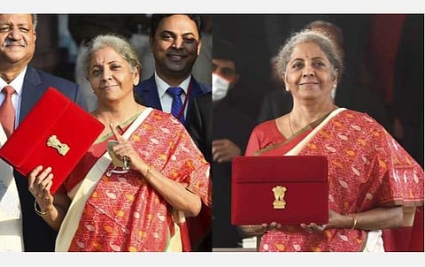 மேற்கு வங்க தேர்தலை மனதில் வைத்து சிவப்பு நிற புடவை அணிந்து வந்தாரா நிர்மலா சீதாராமன்?