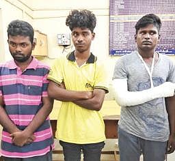 திண்டிவனம் கொள்ளை வழக்கில் கைதுசெய்யப்பட்ட இளைஞர்கள்.