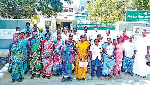 விவசாயத் தொழிலாளர் சங்கத்தினர் ஆர்ப்பாட்டம்