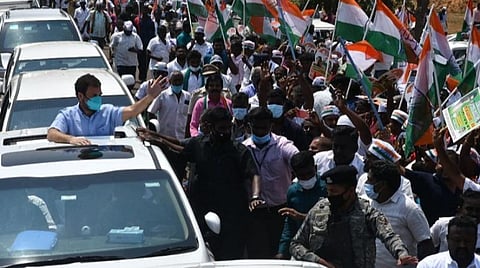 தூத்துக்குடியில் ராகுல் காந்திக்கு உற்சாக வரவேற்பு