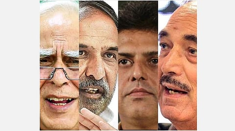 காங்கிரஸ் மூத்த தலைவர்கள், கபில் சிபல், ஆனந்த் சர்மா, மணிஷ் திவாரி, குலாம் நபி ஆசாத்.