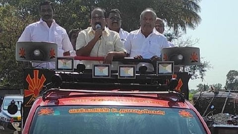 ஒட்டன்சத்திரம் தொகுதியில் தேர்தல் பிரச்சாரத்தை தொடங்கிய திமுக கொறடா அர.சக்கரபாணி.