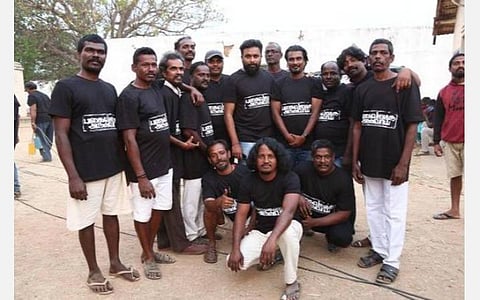 நடிகர் சசிகுமாருடன் படப்பிடிப்பில்...