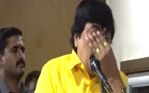 ஜெயலலிதாவின் கடைசி நிகழ்ச்சி குறித்துப் பேச்சு: கண்ணீர் விட்டு அழுத அமைச்சர் ராஜேந்திரபாலாஜி