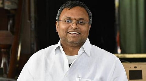 காங்கிரஸ் எம்.பி. கார்த்தி சிதம்பரம்: கோப்புப் படம்.