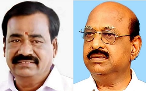 அதிமுக வேட்பாளர் தாமரை எஸ்.ராஜேந்திரன், திமுக வேட்பாளர் வழக்கறிஞர் கு.சின்னப்பா.