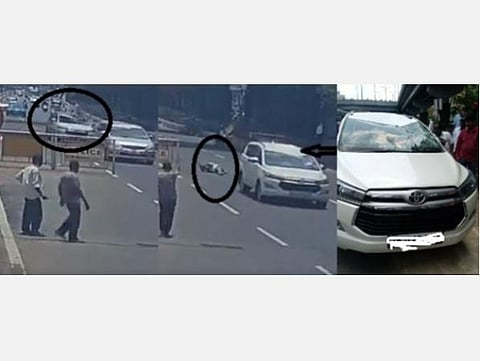 குரோம்பேட்டையில் பாலத்திலிருந்து குதித்து இளைஞர் தற்கொலை முயற்சி: ஓடும் கார் மீது விழுந்தில் படுகாயம்