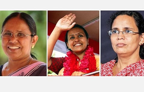 அமைச்சர் கே.கே.சைலஜா, வீணா ஜார்ஜ், கே.கே.ரேமா | படம் உதவி: ட்விட்டர்