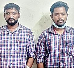 ரெம்டெசிவிர் மருந்தை பிளாக்கில் விற்க முயன்ற 2 பேரை போலீஸார் கைது செய்தனர்.