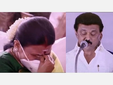 'முத்துவேல் கருணாநிதி ஸ்டாலின்' எனும் நான் எனப் பொறுப்பேற்ற ஸ்டாலின்: கண்கலங்கிய துர்கா