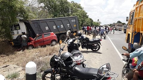 விபத்து நிகழ்ந்த இடம்.