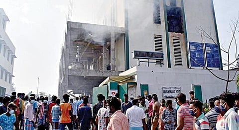 கடலூர் சிப்காட்டில் பாய்லர் வெடித்து விபத்து ஏற்பட்ட தொழிற்சாலை.