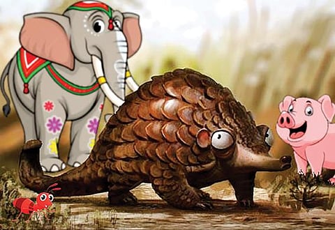 கதை: எறும்புகளும் எறும்புத்தின்னியும்