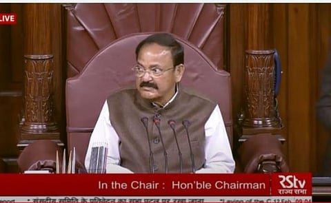 மாநிலங்களவைத் தலைவர் வெங்கய்ய நாயுடு | கோப்புப் படம்.