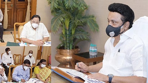 ஆய்வுக்கூட்டத்தில் முதல்வர் மு.க.ஸ்டாலின்.