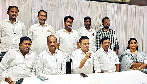 வேலூரில் நேற்று செய்தியாளர்களை சந்தித்த பாஜக பொதுச்செயலாளர் கே.டி.ராகவன்.