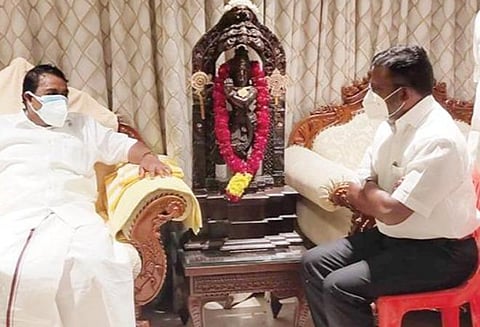 அமைச்சர் ராஜகண்ணப்பன் - திருமாவளவன் சந்திப்பு.