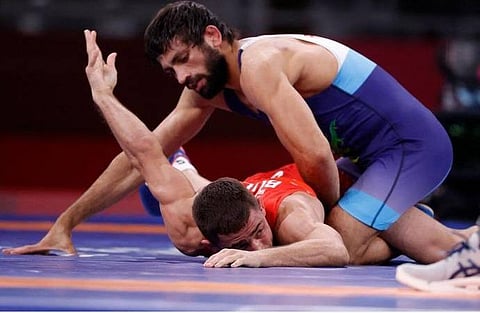 இந்திய வீரர் ரவி குமார் தாஹியா | படம் உதவி ட்விட்டர்