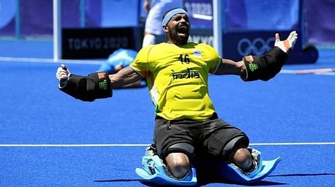 இந்திய ஹாக்கி அணியின் அரண்: வைரலாகும் ஸ்ரீஜேஷ் புகைப்படம்