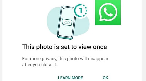 ஒருமுறை பார்த்த பிறகு மறையும் புதிய வசதி: வாட்ஸ் அப் அறிமுகம்
