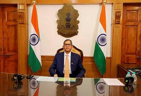 உச்ச நீதிமன்ற தலைமை நீதிபதி என்.வி.ரமணா | படம்: பிடிஐ.