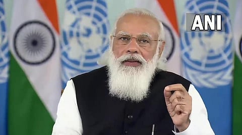 கடல் வழி வர்த்தகம் - 5 முக்கிய திட்டம்; ஐ.நா. கூட்டத்தில் பிரதமர் மோடி முதன்முறையாக உரை
